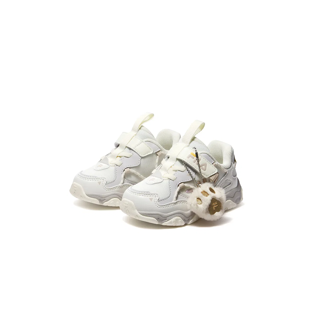 Детские кроссовки для малышей с принтом FILA KIDS, Milk White/White Medium White — фото 4