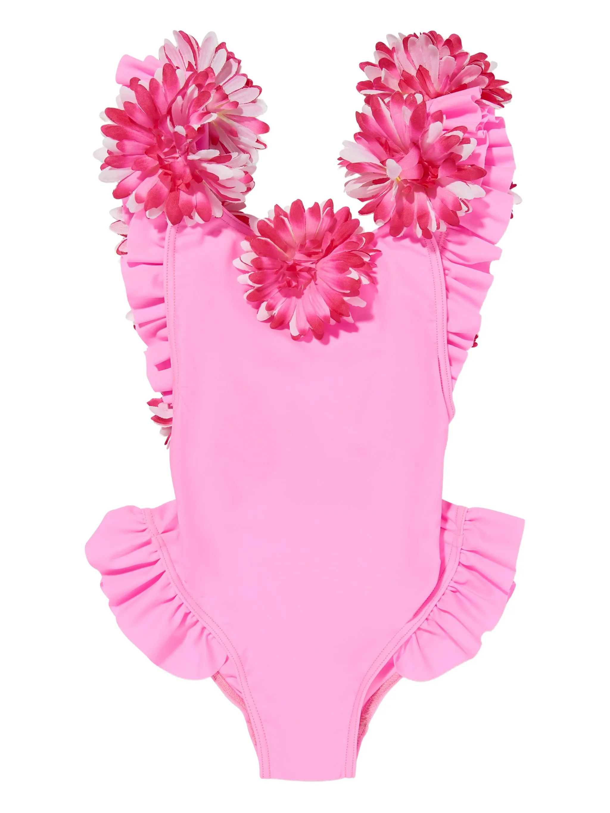 

Купальник с оборками и цветочным декором Seliniaction Kids, розовый