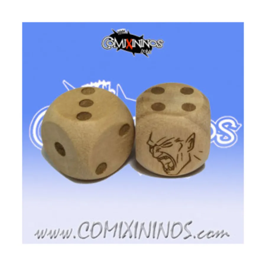 

d6 Кубик точек вампира (2), Fantasy Football Miniatures - Wooden Dice (16mm)