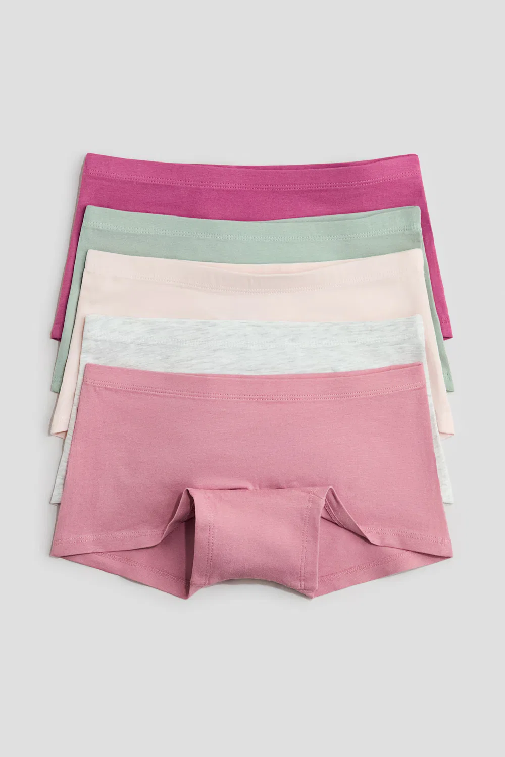5 хлопковых боксеров в упаковке H&M, Cerise/Salbeigrün/Apricot