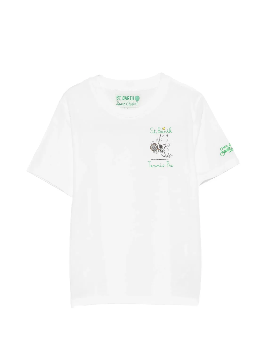 Футболка с принтом Portofino Snoopy из коллаборации с Peanuts Mc2 Saint Barth Kids, белый