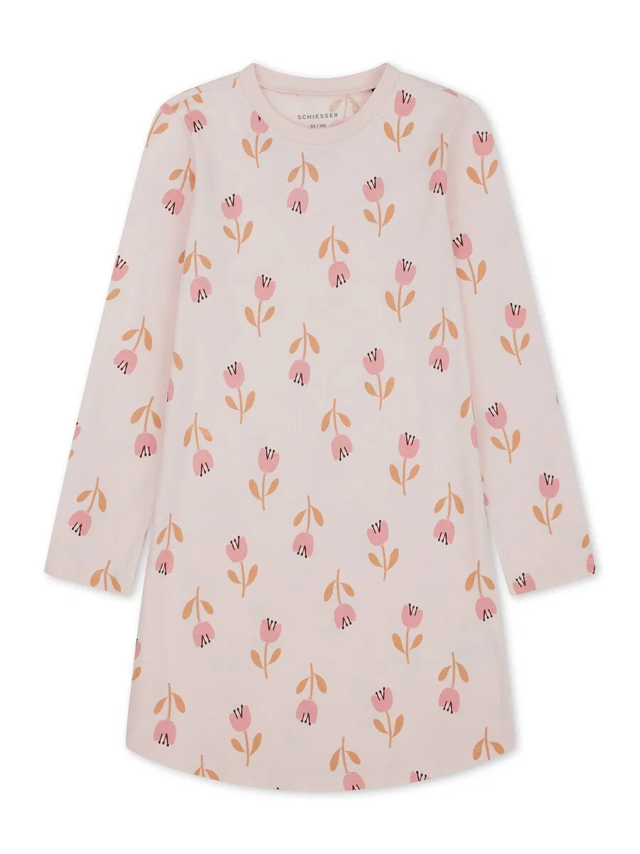 Ночная рубашка SCHIESSER 'Nightwear' в розовом и натурально-белом цветах