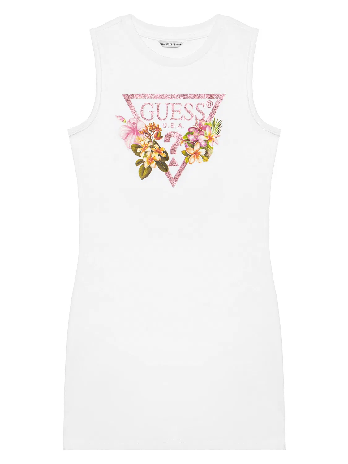 Повседневное платье стандартного кроя для девочки Guess, белый