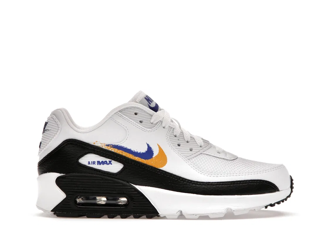 Детские кроссовки Lifestyle Nike Air Max 90, White/University Gold/Black/Deep Royal Blue