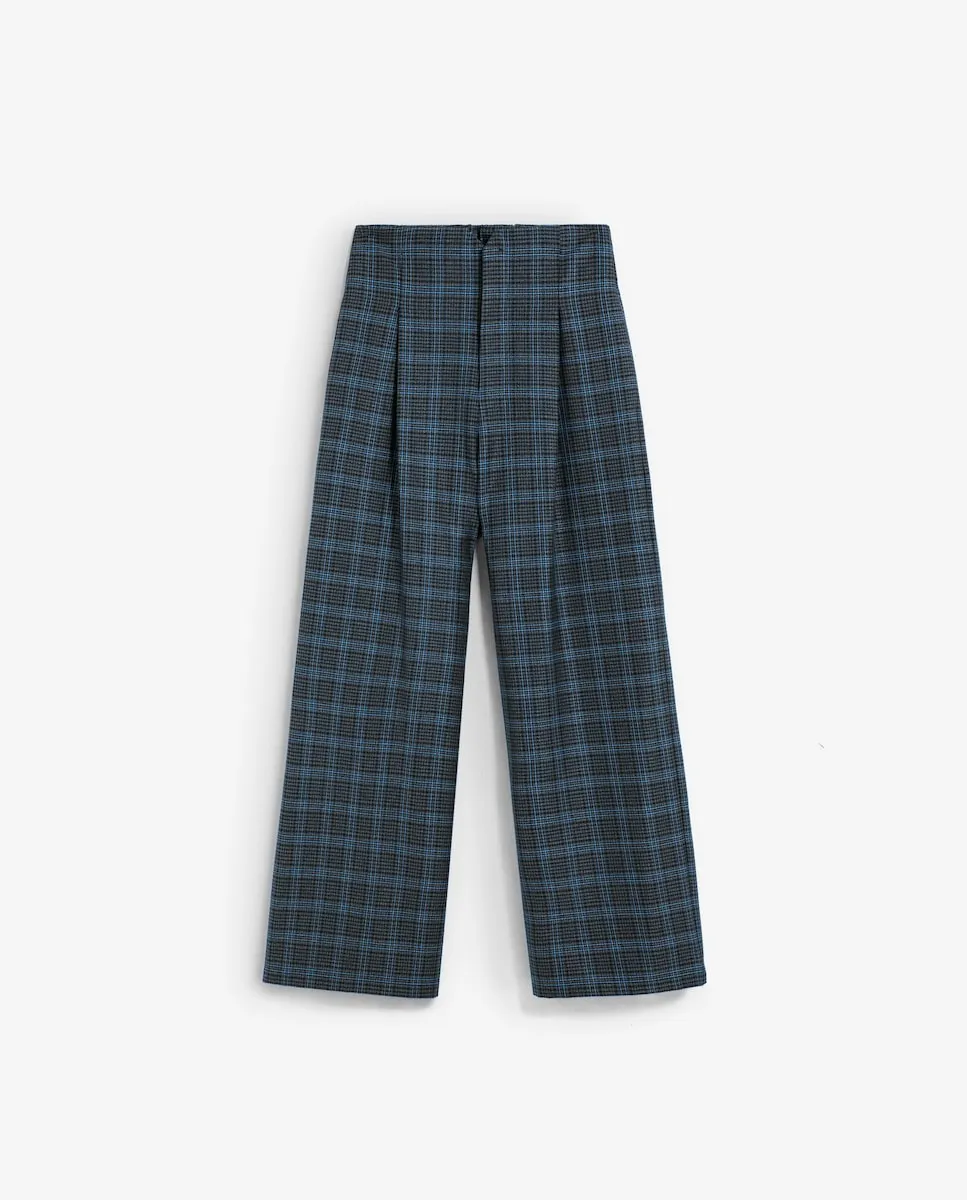 

Женские широкие брюки кюлоты в клетку Scalpers, синий