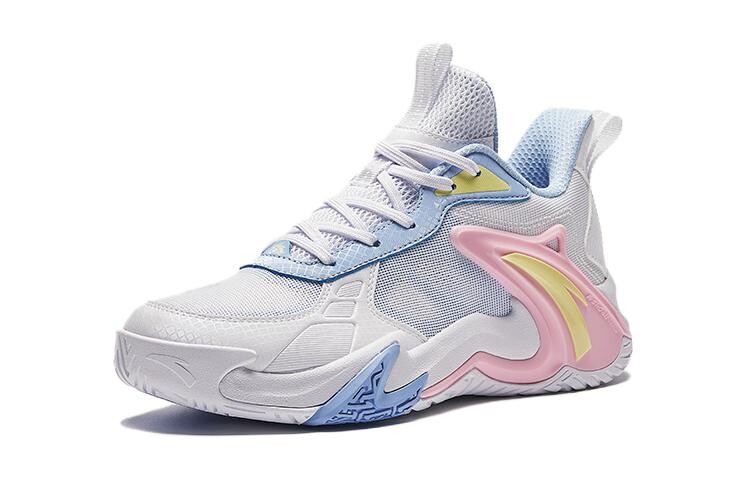 Детские баскетбольные кроссовки GS Low-top Anta White/Danube Blue Anta Kids, синий — фото 2