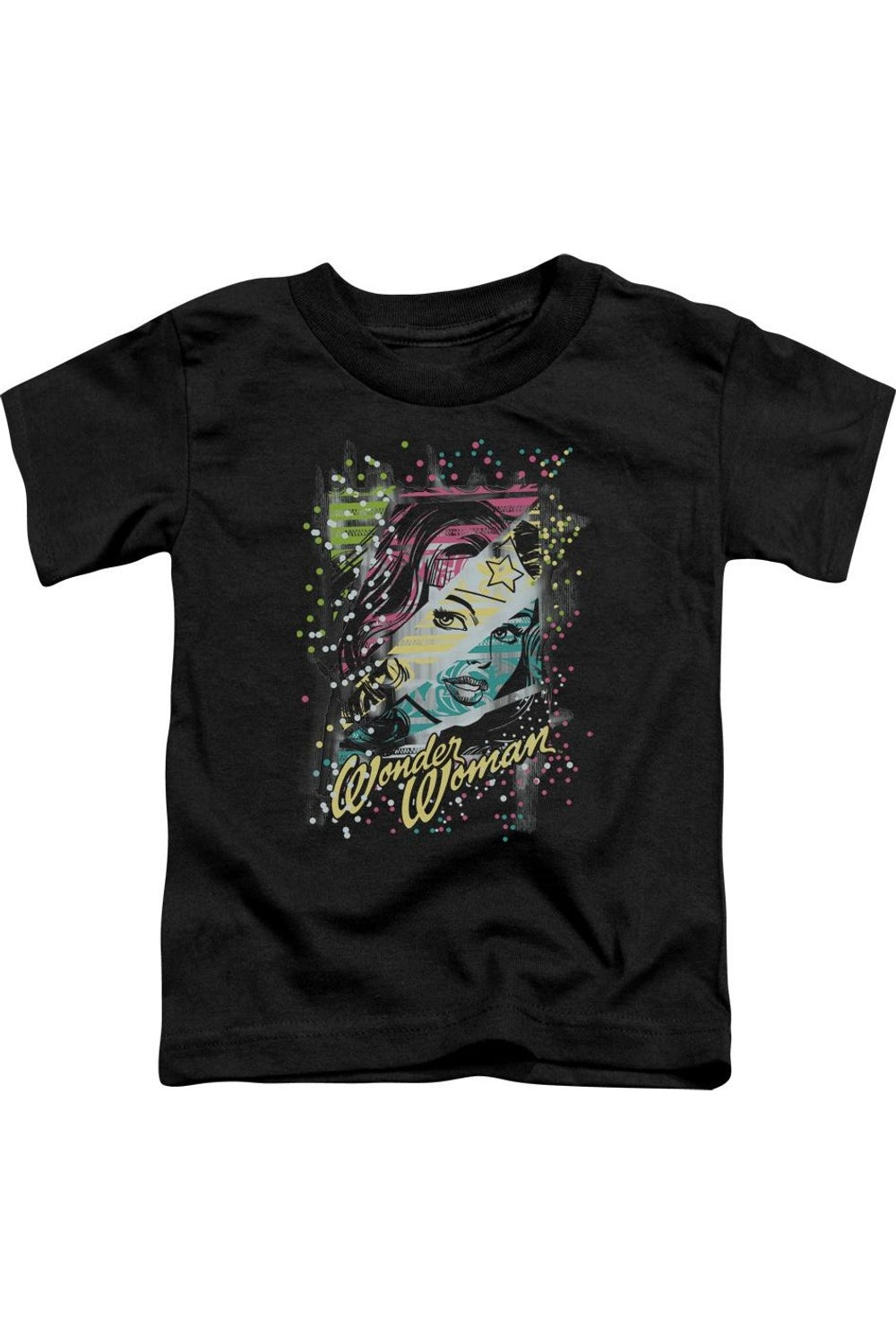 

Футболка с коротким рукавом и цветными блоками DC Comics для малышей Gildan, черный