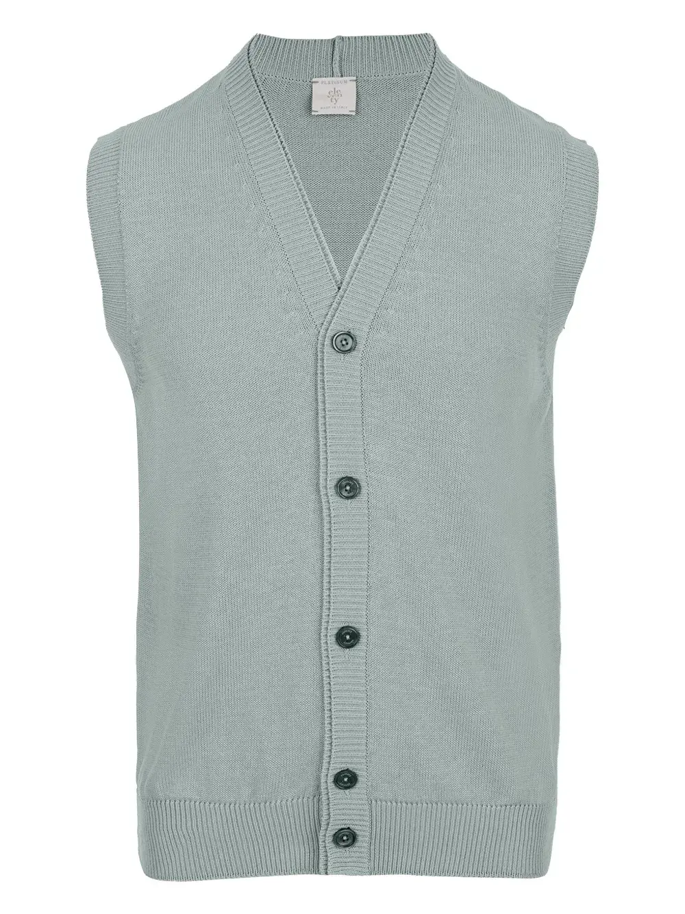 

Жилет на пуговицах с V-образным вырезом Eleventy, серый