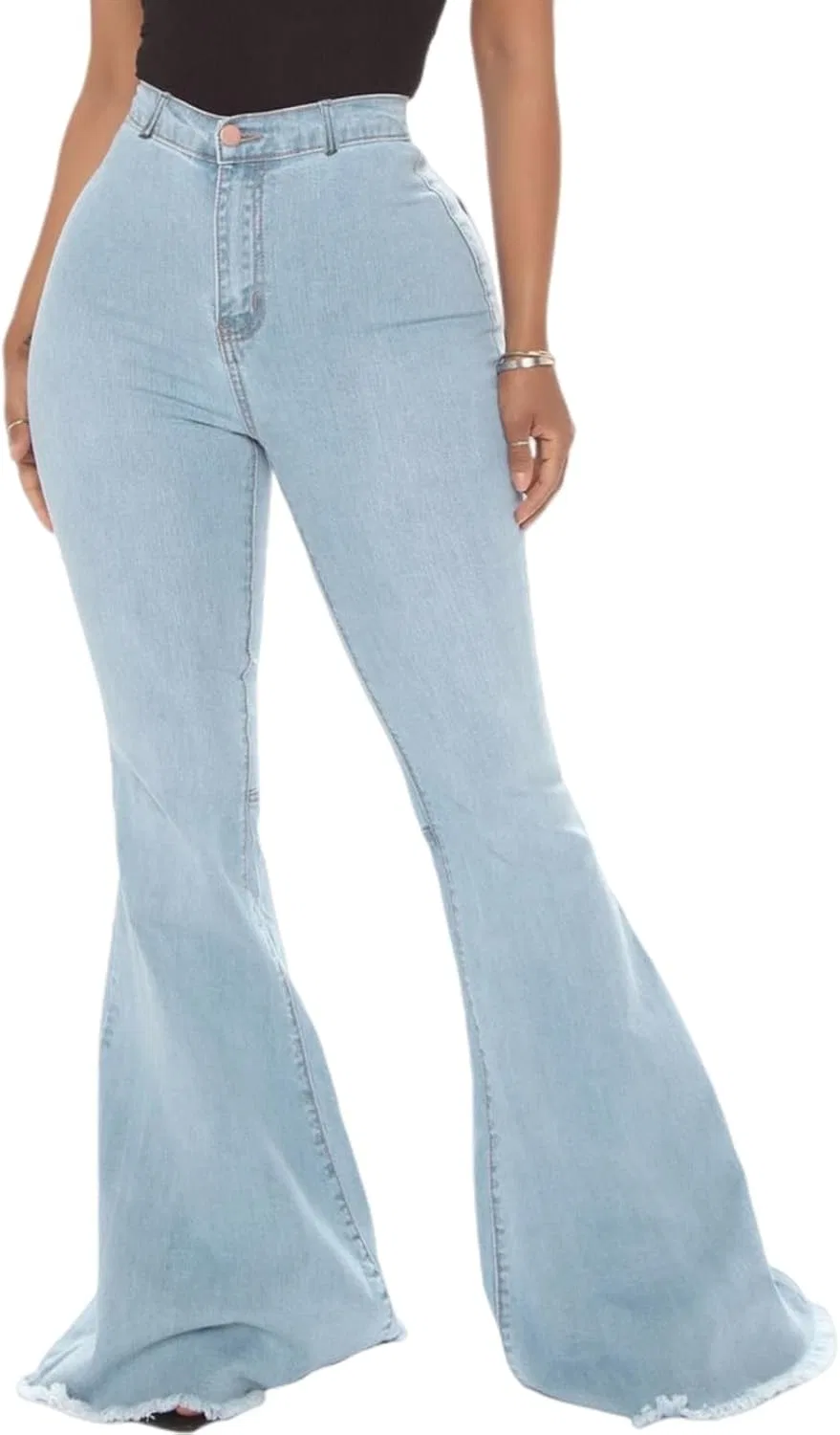 Джинсы клеш, stretch, Light Blue