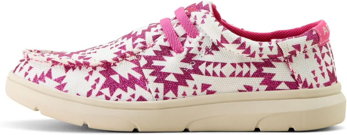 Детские унисекс мокасины Ariat Hilo, Bright Rose Southwestern Glitt — фото 2