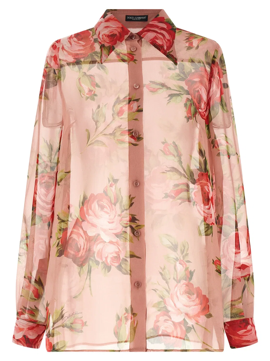 Рубашка «Букет роз» DOLCE & GABBANA, розовый