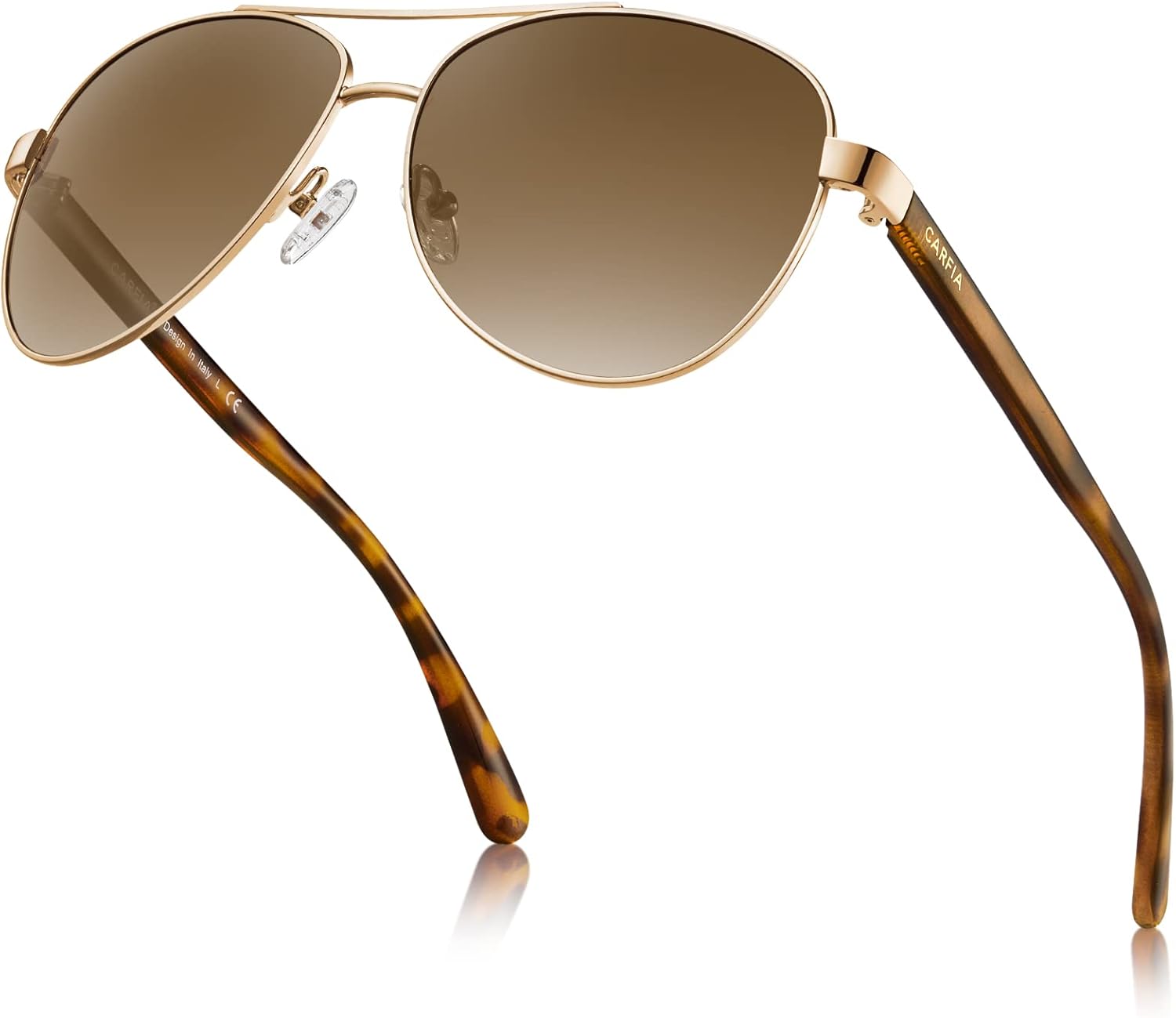 

Солнцезащитные очки CARFIA Retro Trendy Pilot для женщин, поляризованные, с защитой от УФ-излучения, легкие, для вождения на открытом воздухе, с металлической оправой, 1. Gold Frame Gradient Brown Lens