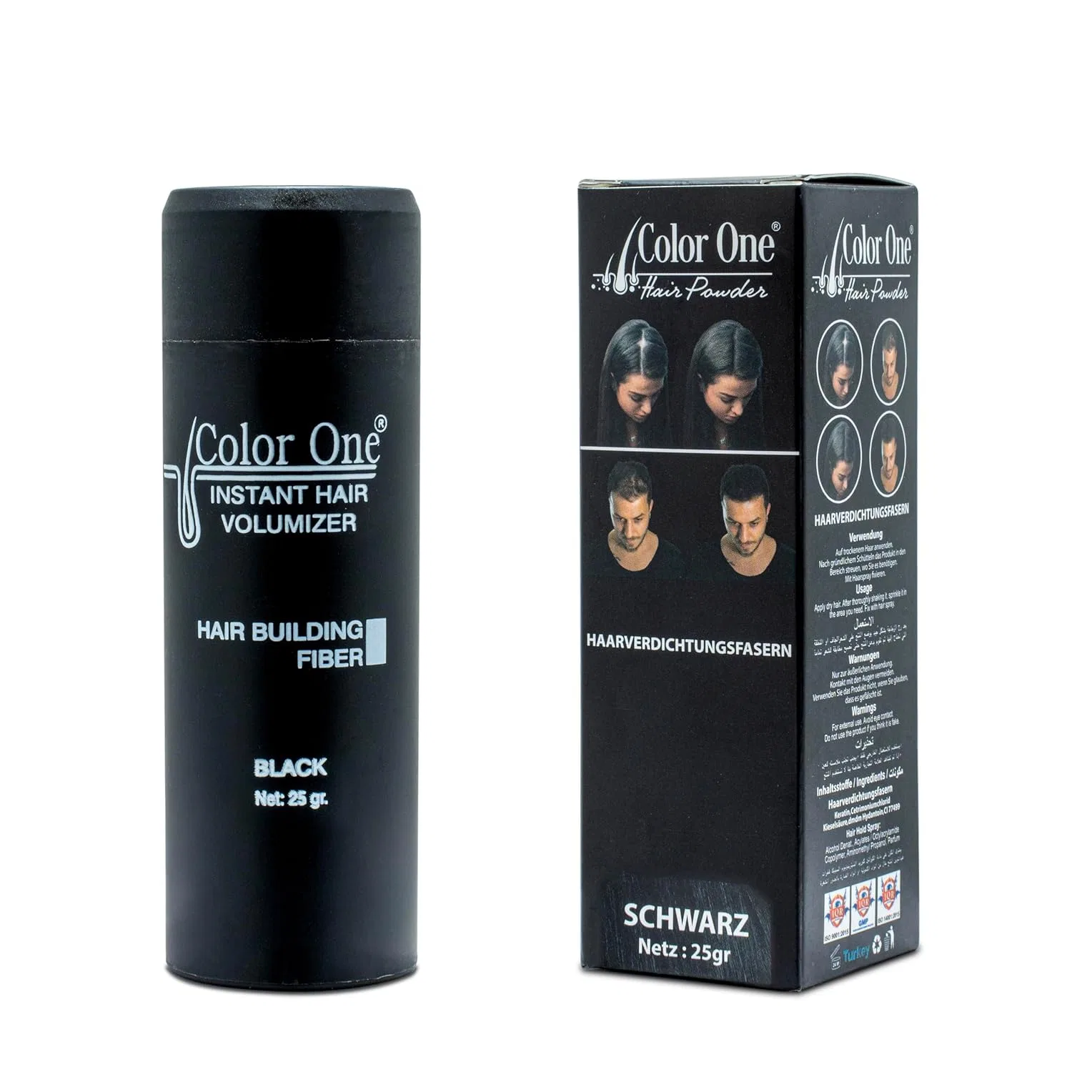 Пудра для волос «Color One Root Powder» для загущения от Color One Color One, Black