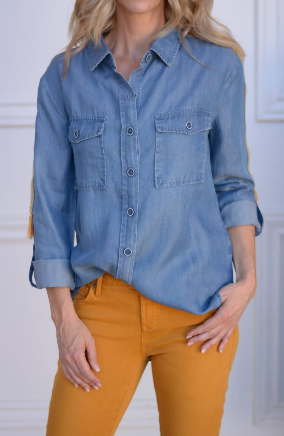 

Блуза Alyssa Pacific синего цвета DEAR JOHN DENIM