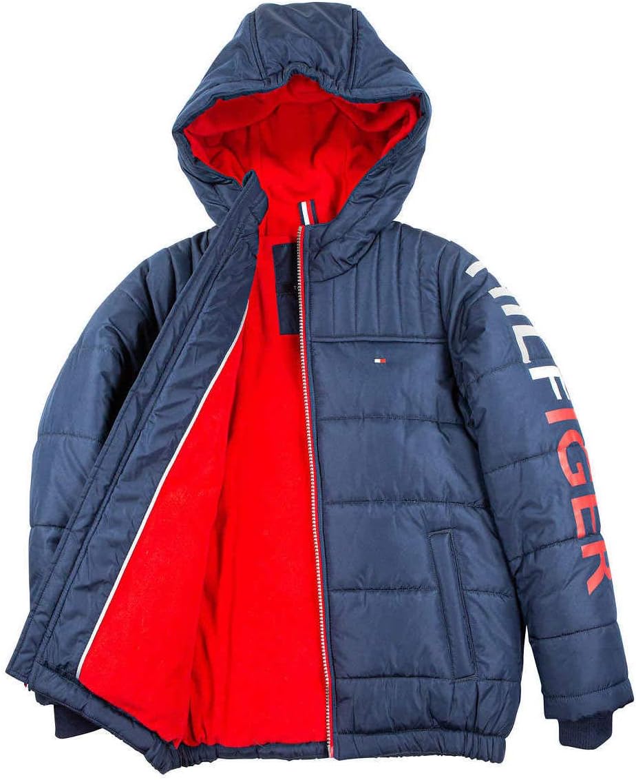 

Куртка-пуховик Tommy Hilfiger для мальчиков с флисовой подкладкой и капюшоном, Navy Blazer