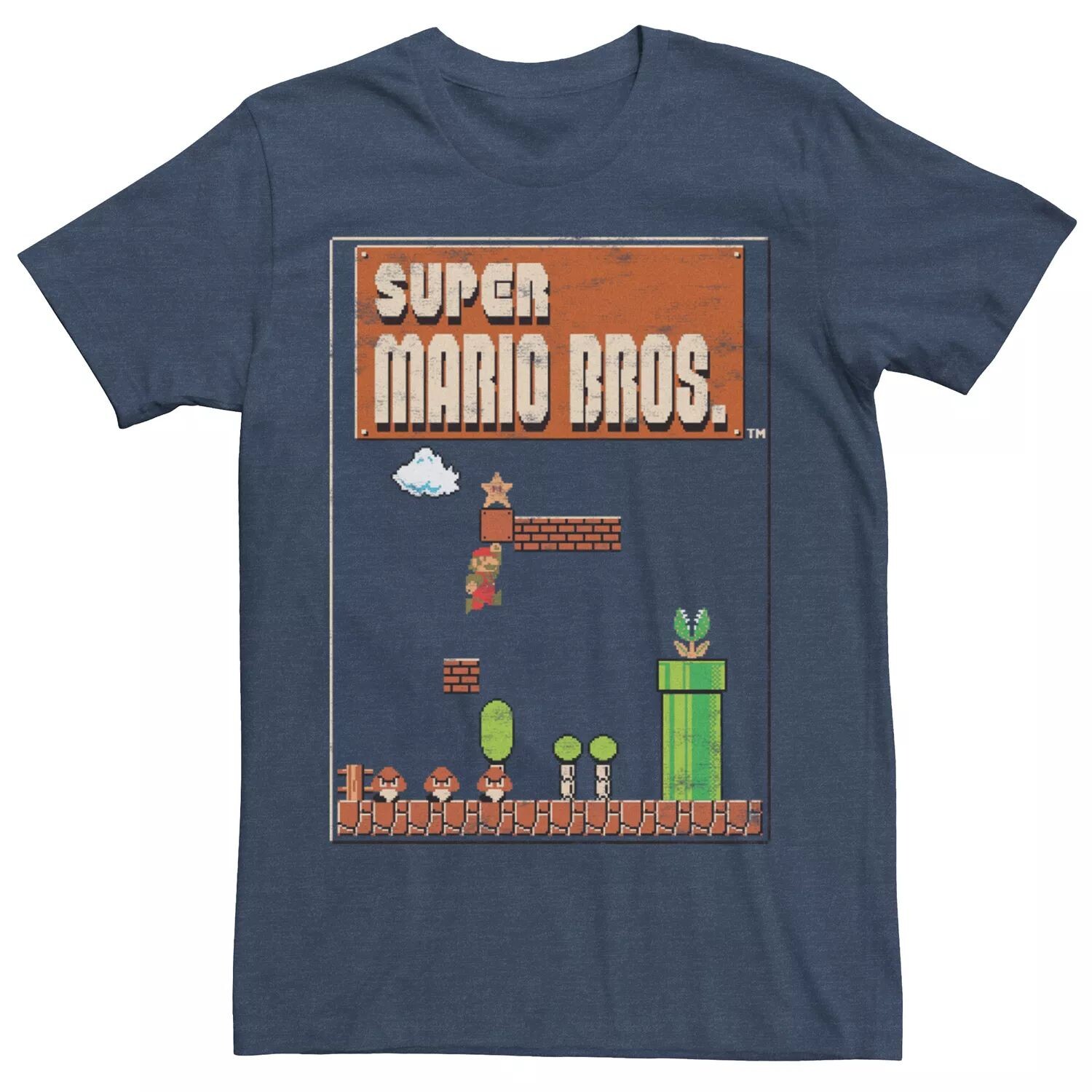 

Мужская классическая игровая футболка Super Mario Bros Jump Start Licensed Character