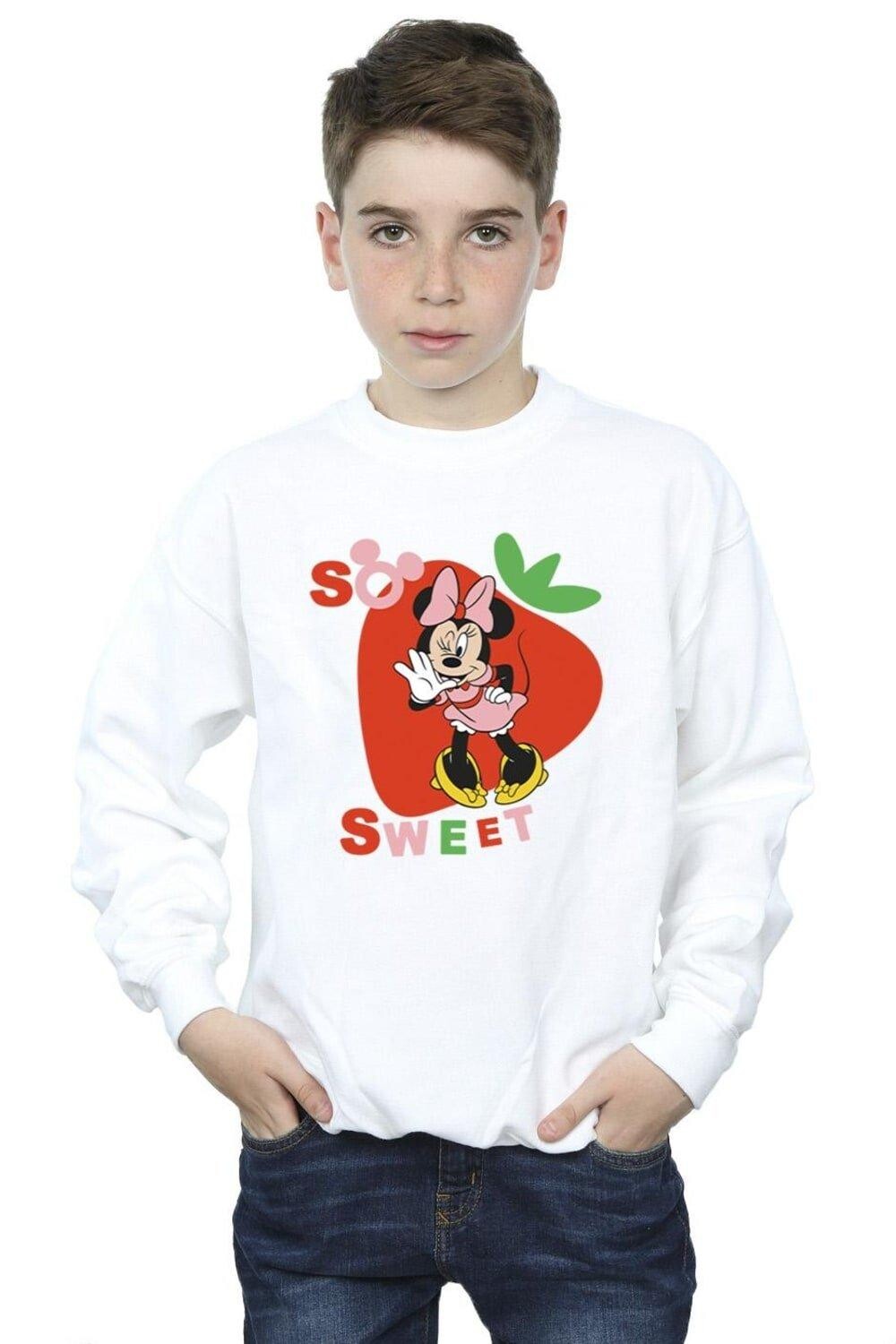 

Толстовка Minnie Mouse So Sweet Strawberry Disney, белый