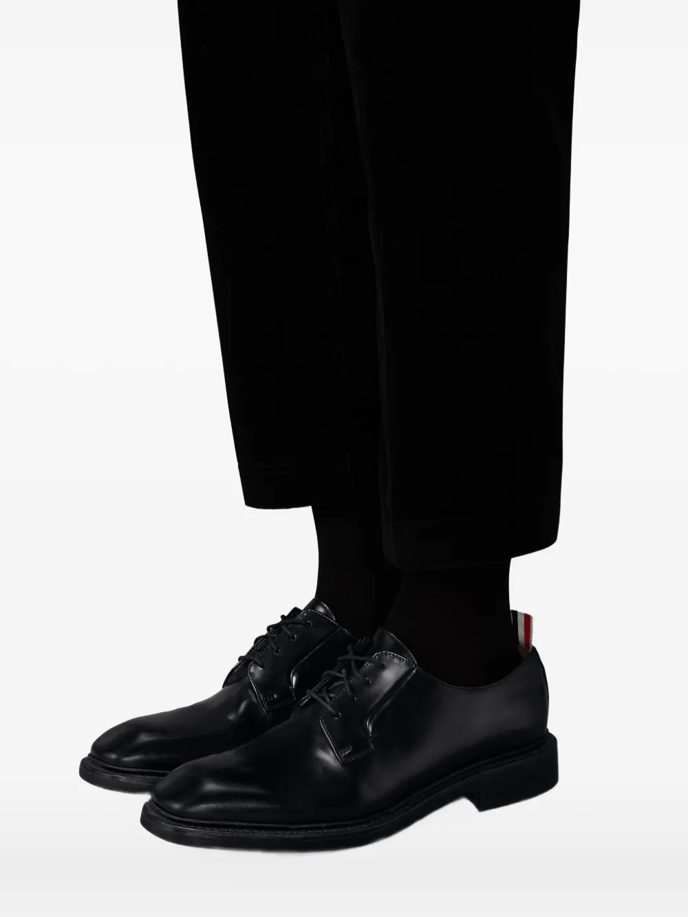 Дерби из кожи на шнуровке Thom Browne, черный — фото 2