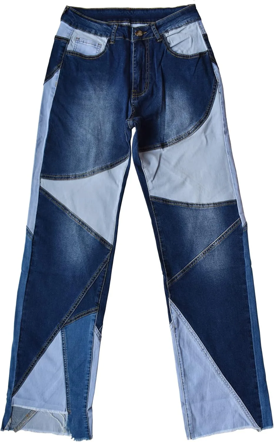 

Aodrusa женские джинсы прямого кроя с заплатками и рваным краем