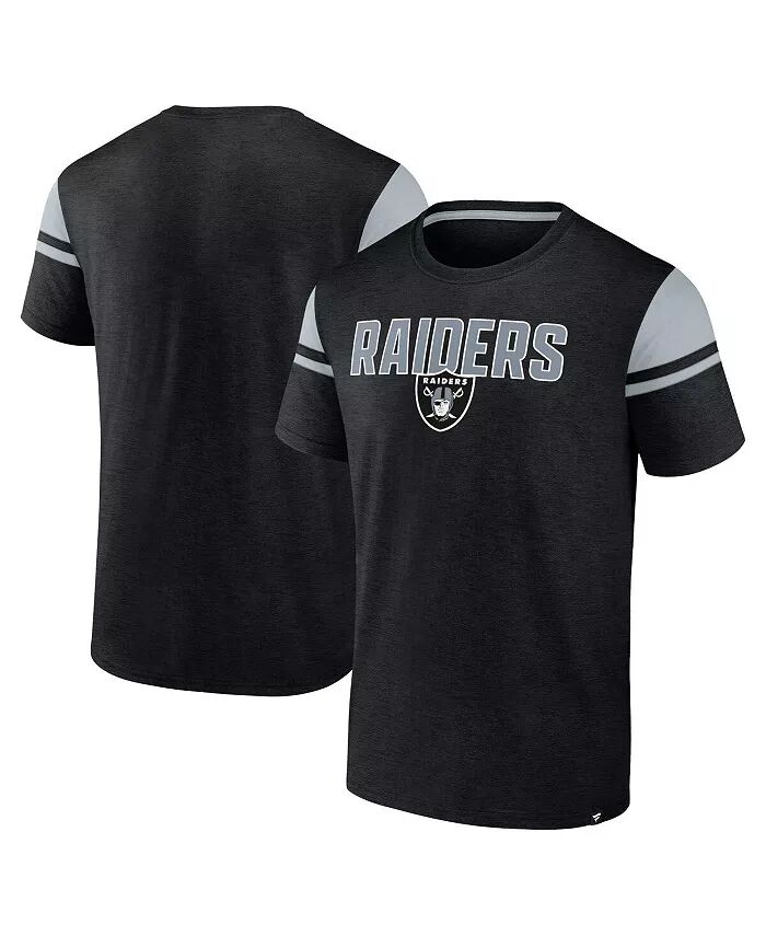 

Мужская черная футболка Las Vegas Raiders Old School Play Slub Fanatics