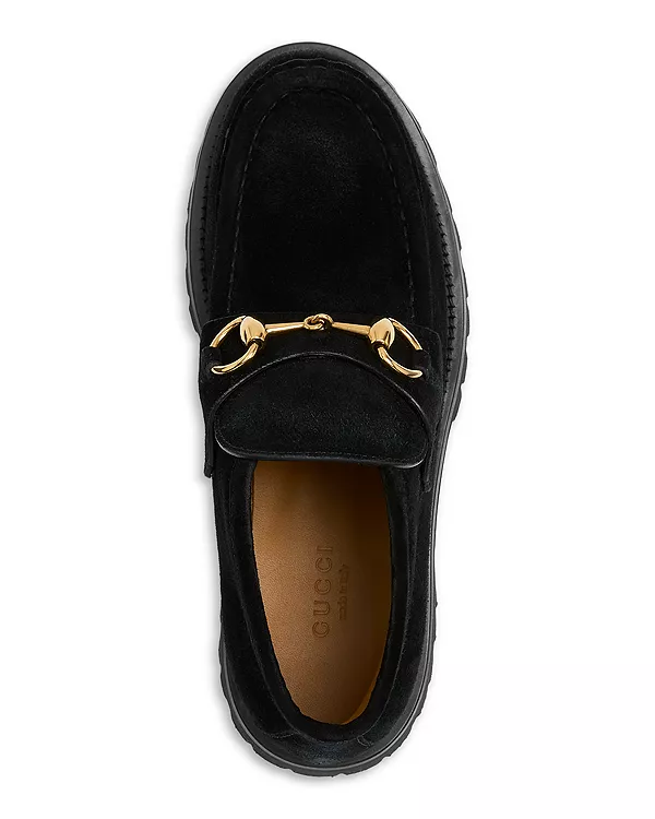 Женские ботильоны с пряжкой в виде конской уздечки Gucci, черный — фото 4