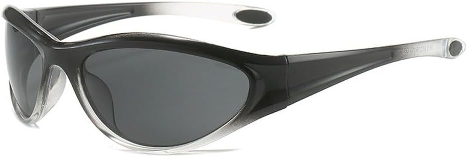 

Ретро-солнцезащитные очки «кошачий глаз» для женщин, модные очки с градиентным зеркальным покрытием, защита от УФ-излучения UV400 для мужчин, спортивные очки в стиле панк для активного отдыха SKFGNX, Black Gradient Gray