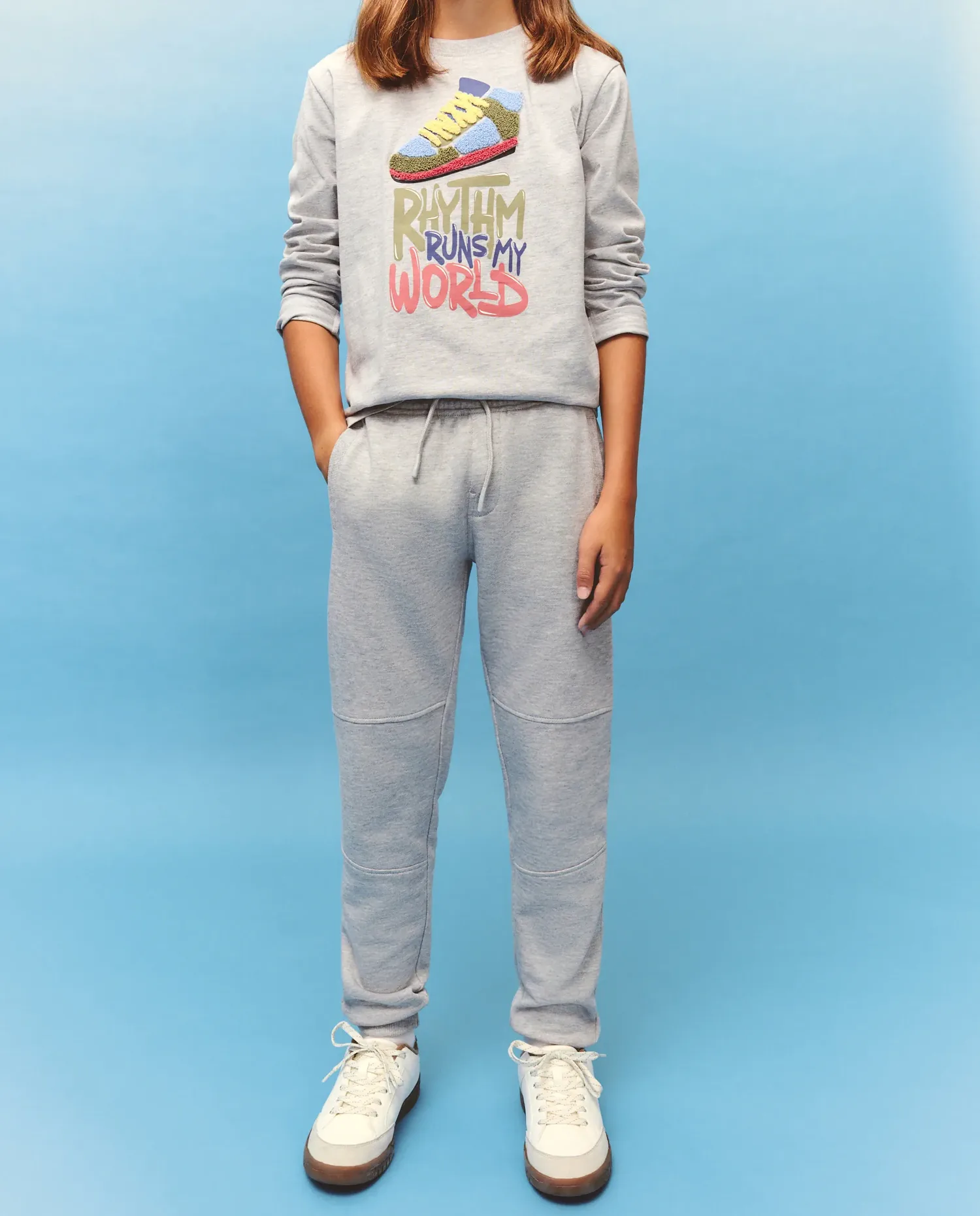 Детские спортивные брюки из флиса, однотонные Kids El Corte Inglés, серый — фото 2
