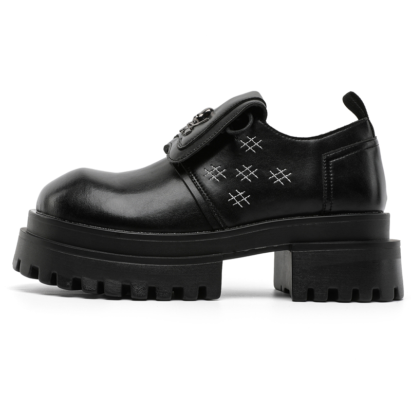 

Нескользящие и износостойкие низкие повседневные туфли, увеличивающие рост, для мужчин KUNGFUDEER, Polished White