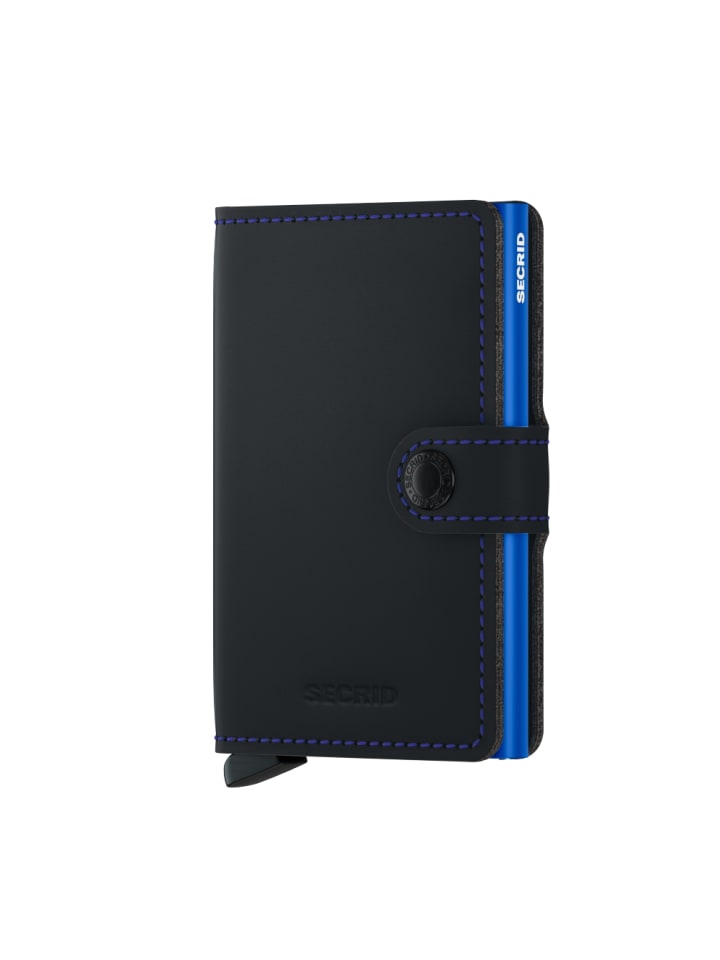 

Кошелек Secrid, цвет secrid miniwallet matte black & blue