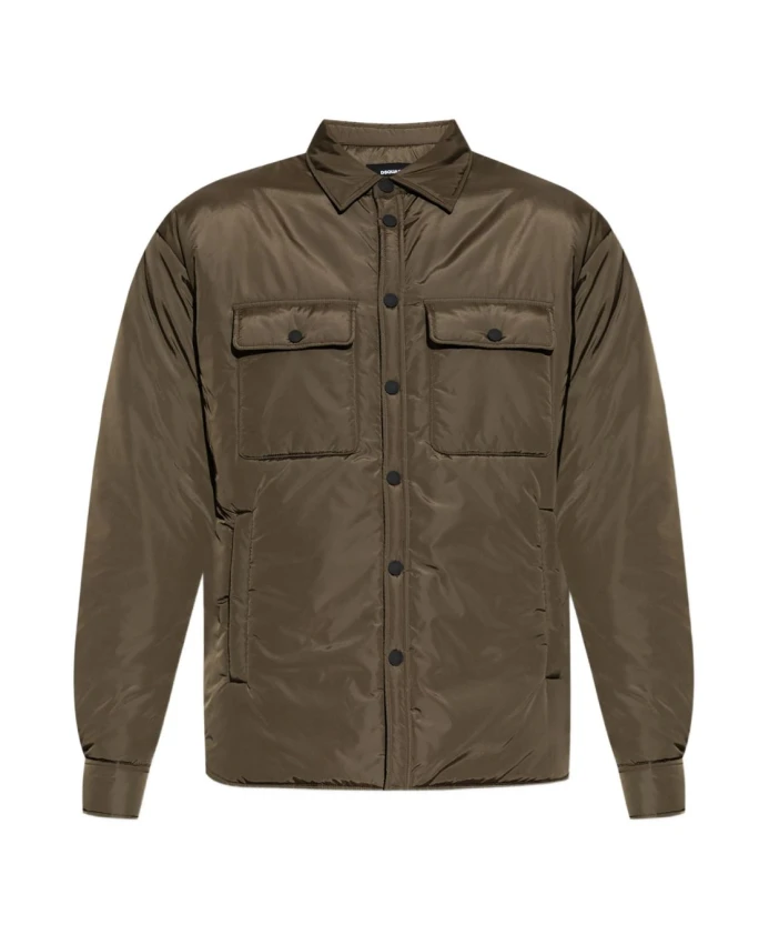 

Стеганая рубашка с карманами Dsquared2, коричневый