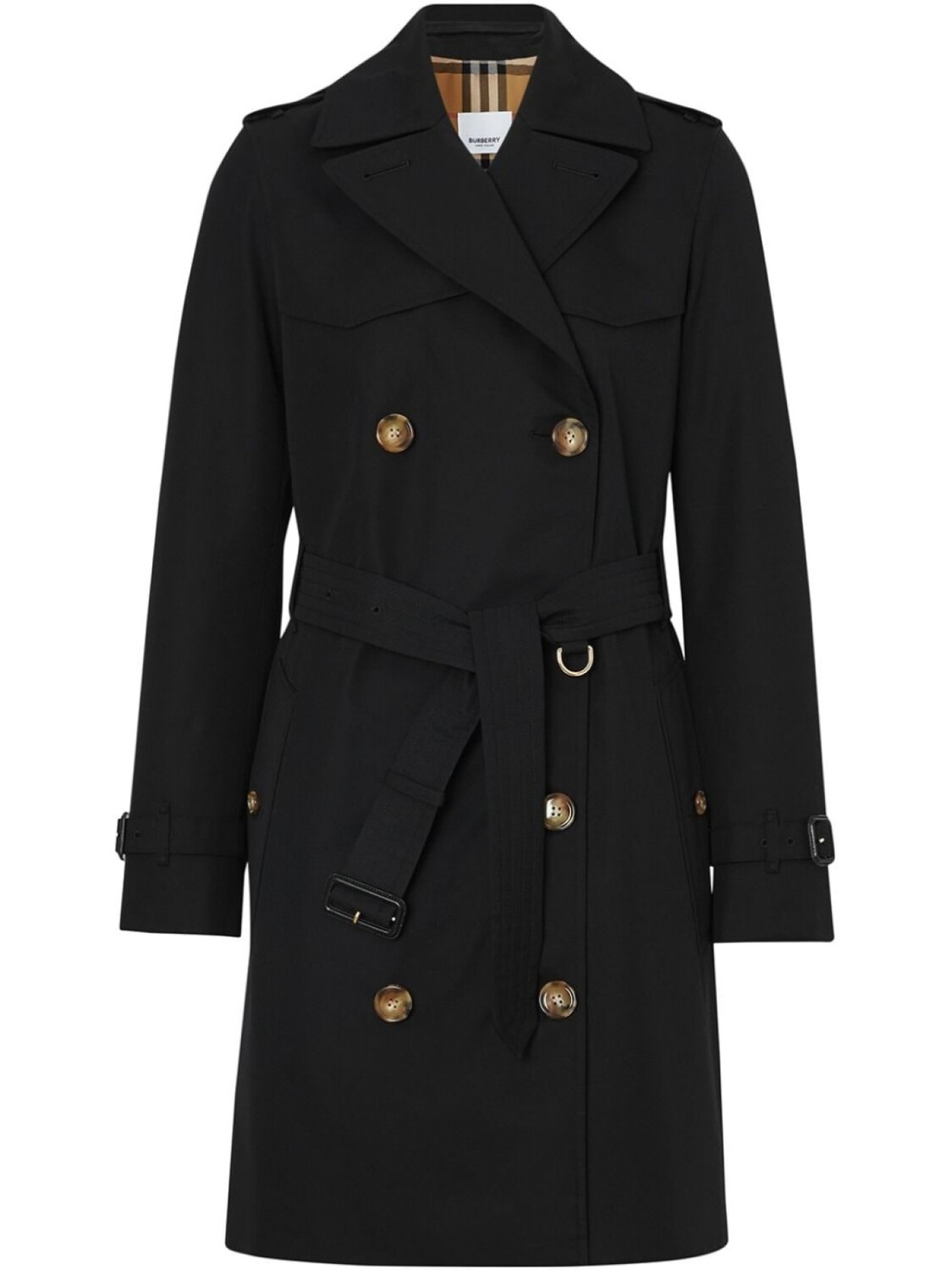

Burberry тренч The Short Islington, черный
