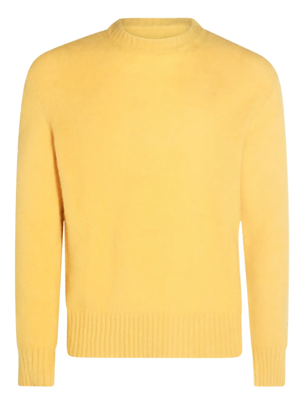 

Шерстяной свитер с ребристыми манжетами Piacenza Cashmere, желтый