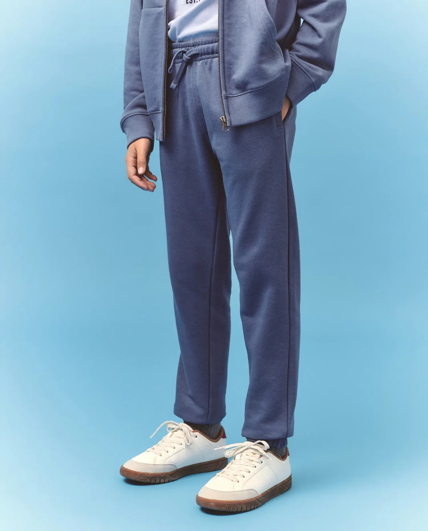 Детские брюки из однотонного флиса Kids El Corte Inglés, синий — фото 2