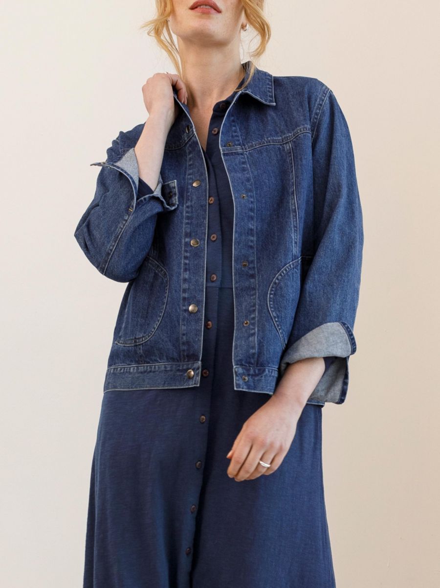 

Женская джинсовая куртка в стиле вестерн Celtic & Co, Indigo mid wash