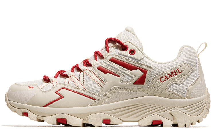 

CAMEL Кроссовки Kunlun Mountain 2.0 Low Top мужские бежево-бело-красные цвет экрю/помпейский красный, цвет Ecru/Pompeian Red