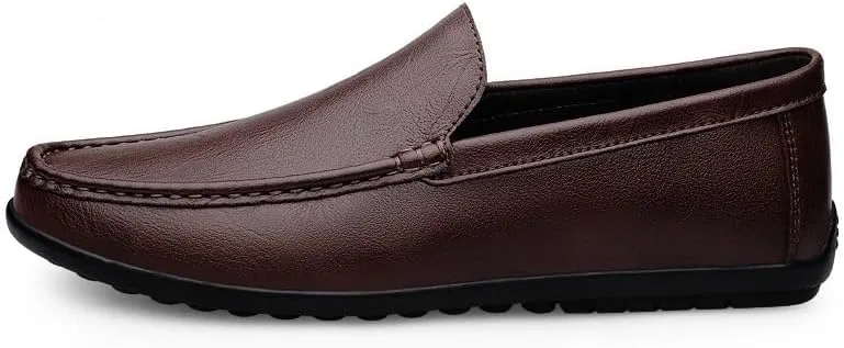 Лоферы мужские замшевые повседневные черные на нескользящей подошве коричневые UOPYNE — фото 3