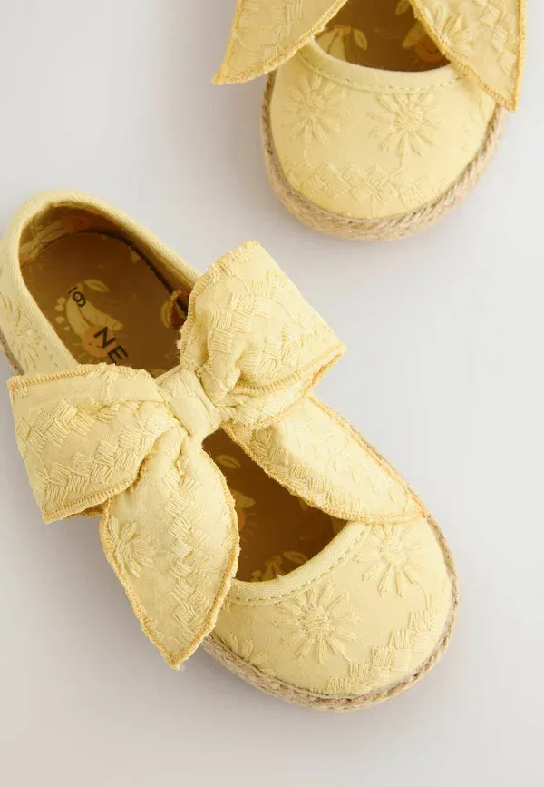 Эспадрильи с бантом, из хлопка, Regular fit - bow espadrille shoes, Next, Yellow, желтый — фото 4