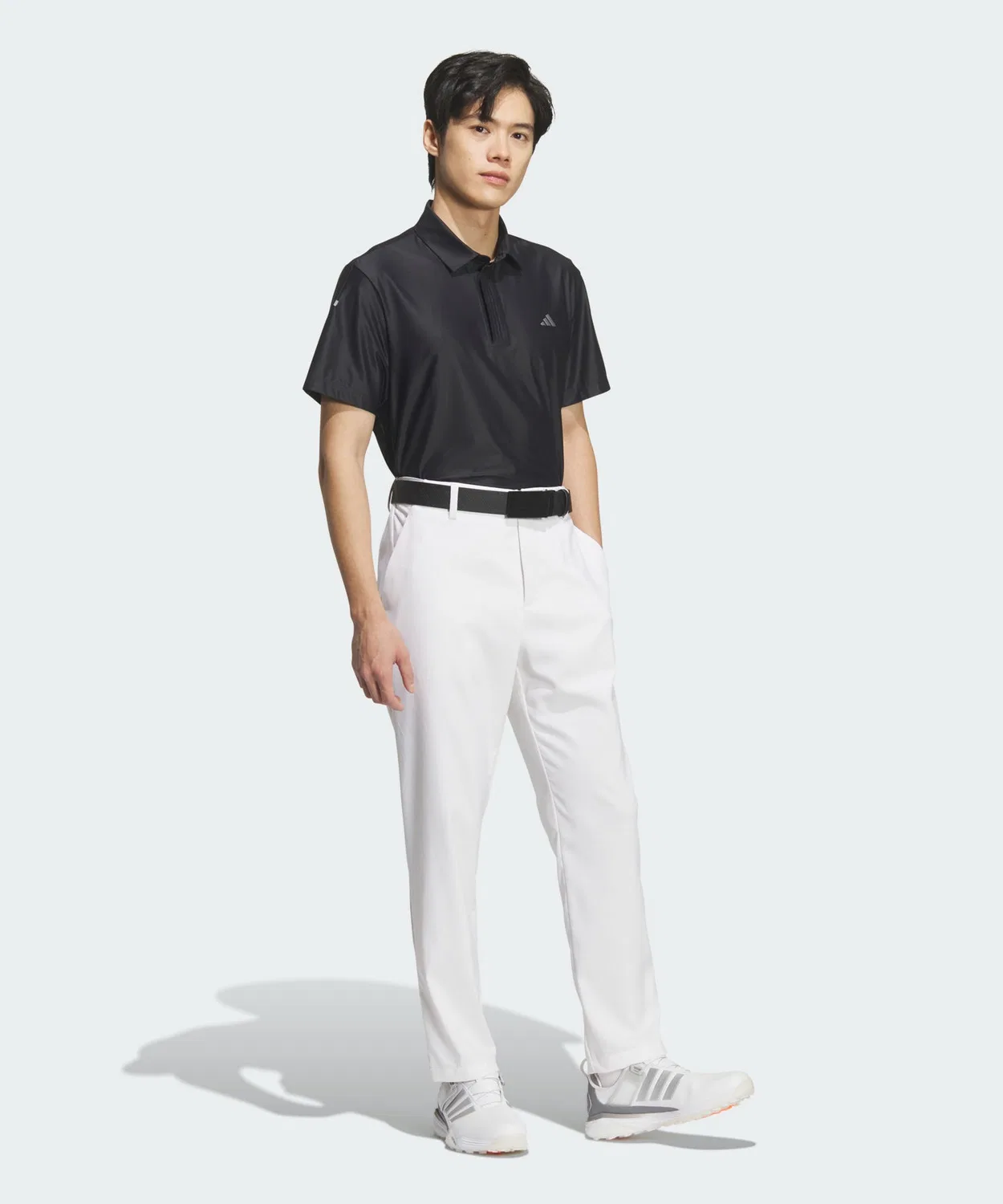 Мужские брюки для гольфа с узором в елочку Ultimate 365 Tour Adidas, White — фото 4