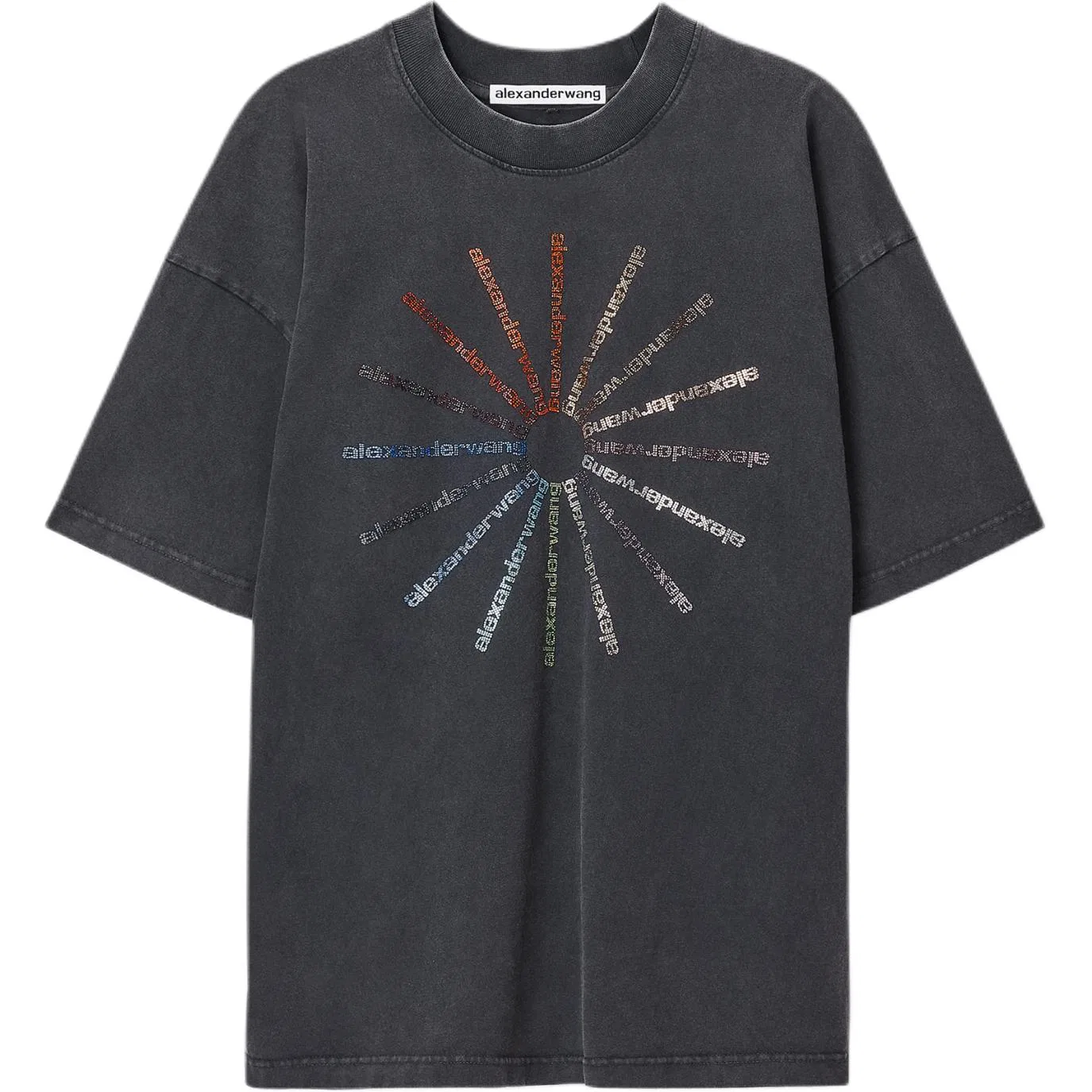 Футболка с круглым вырезом, Washed Black, Alexander Wang