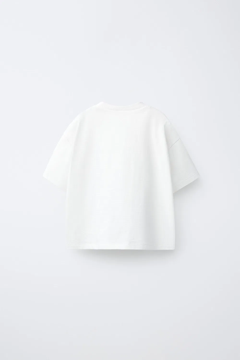 Футболка с вязаной нашивкой ZARA, Oyster-white — фото 2