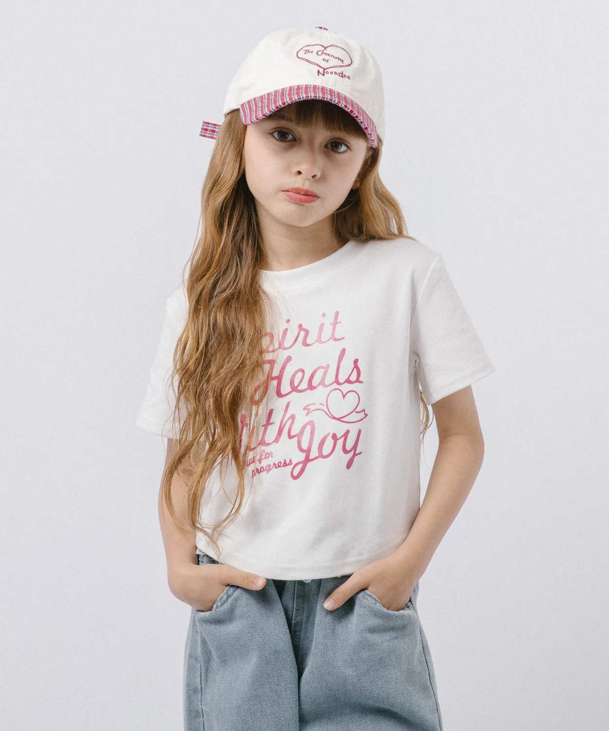 Детская футболка с принтом, укороченная URBAN CHERRY, White