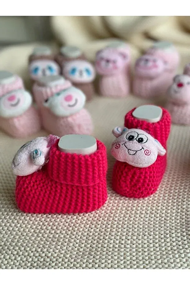 Детские носки для новорожденных с 3D-игрушкой Myluni, Fuchsia — фото 2