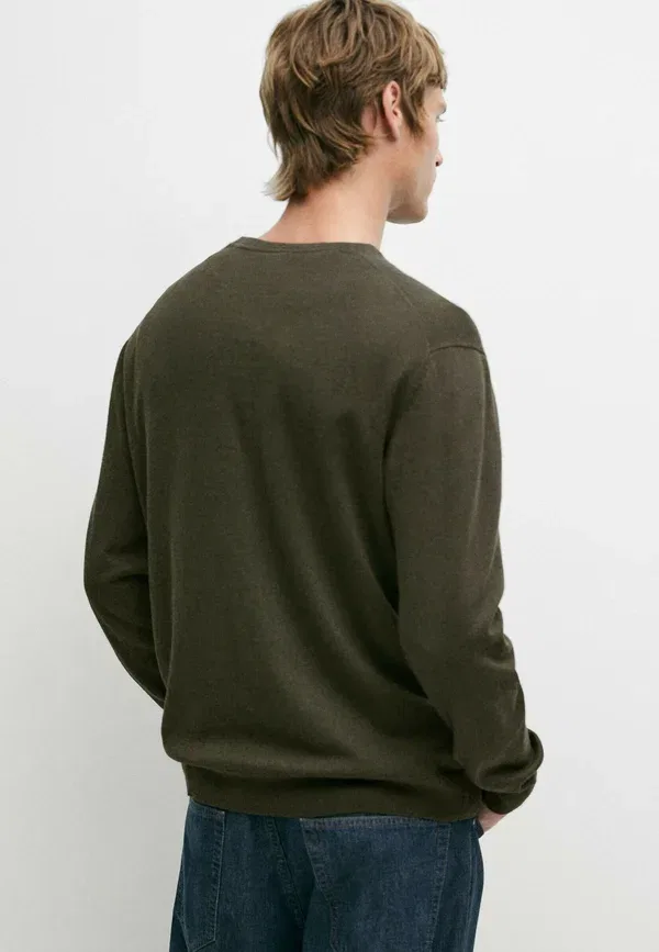 Джемпер из смесовой пряжи Jumper Massimo Dutti, mottled dark brown, темно-коричневый — фото 3