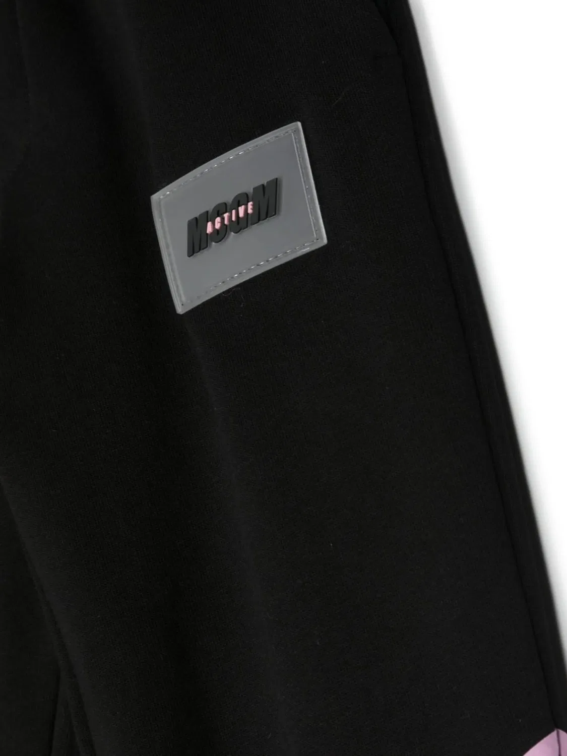 Брюки-трэки с цветным блоком MSGM, черный — фото 2