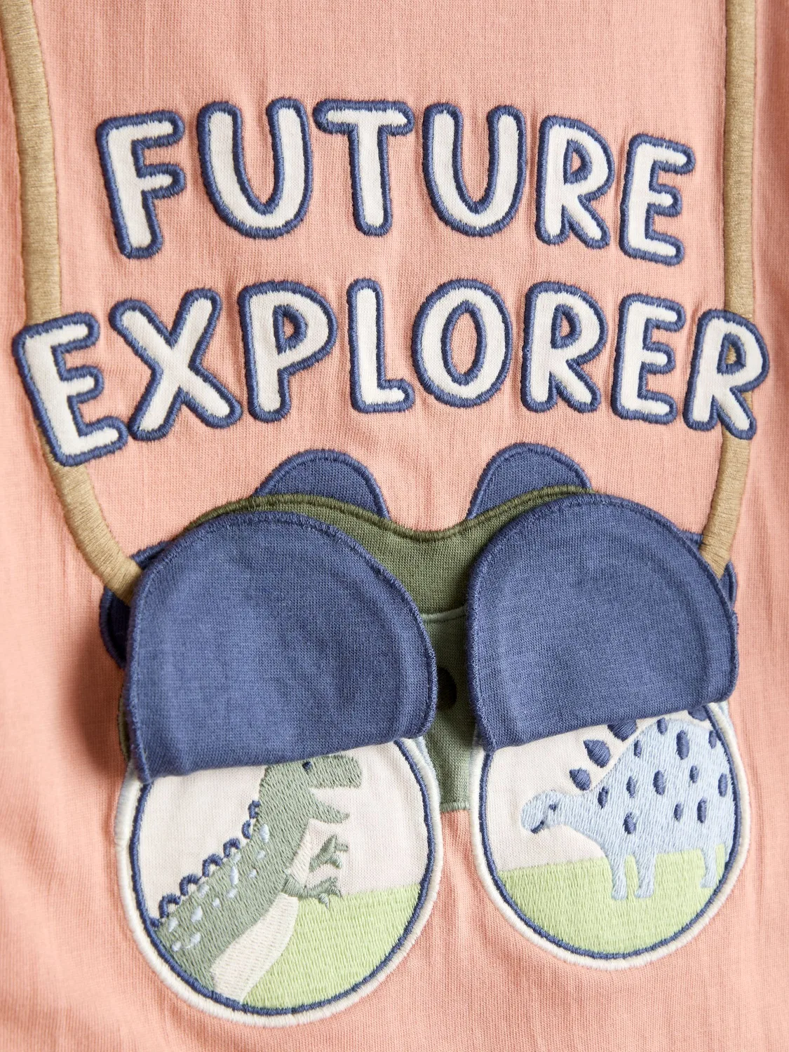 Футболка с аппликацией, модель Explorer Jojo Maman Bébé, коралловый — фото 3