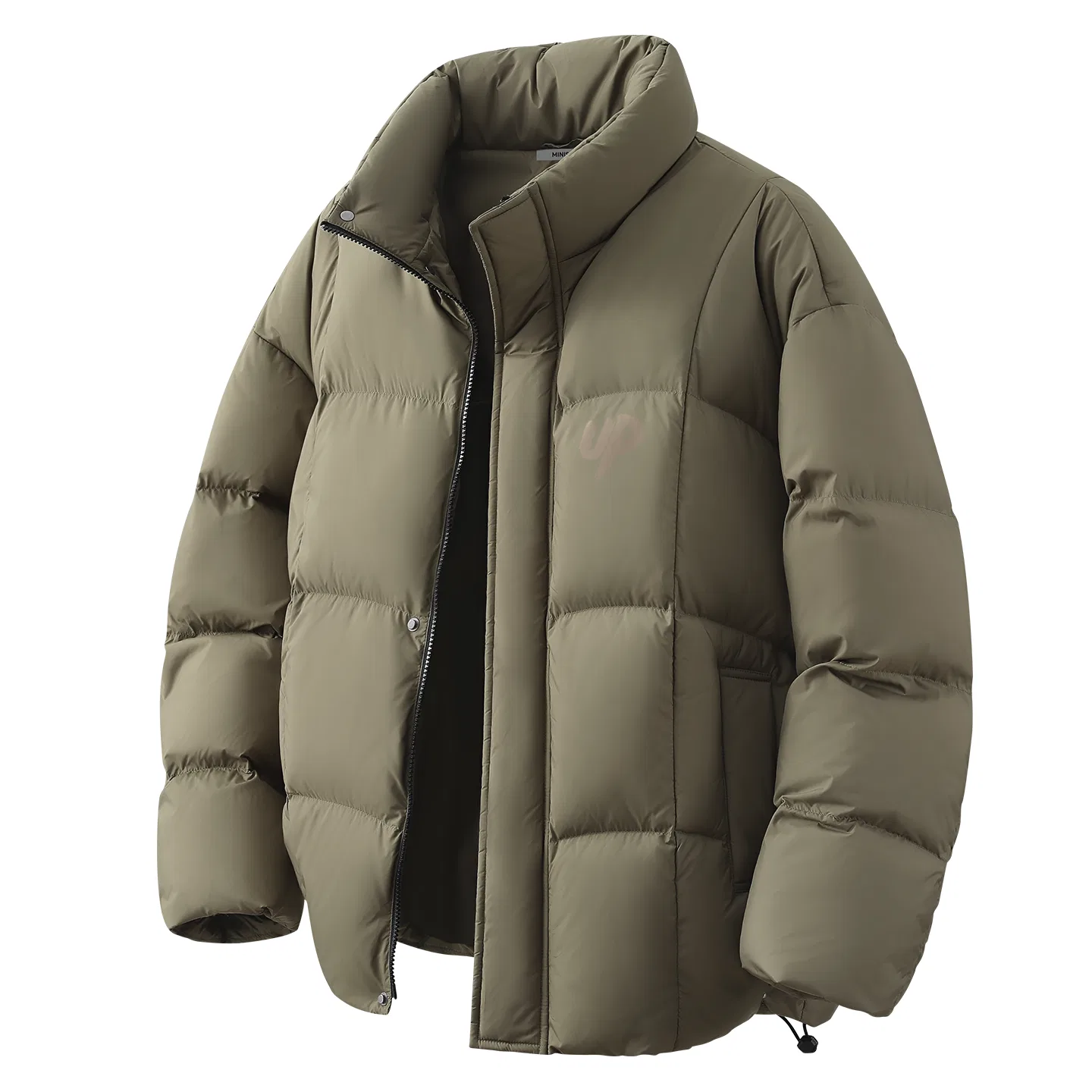 Утепленная куртка-пуховик для девочек и мальчиков с логотипом MINISO, Palm Green