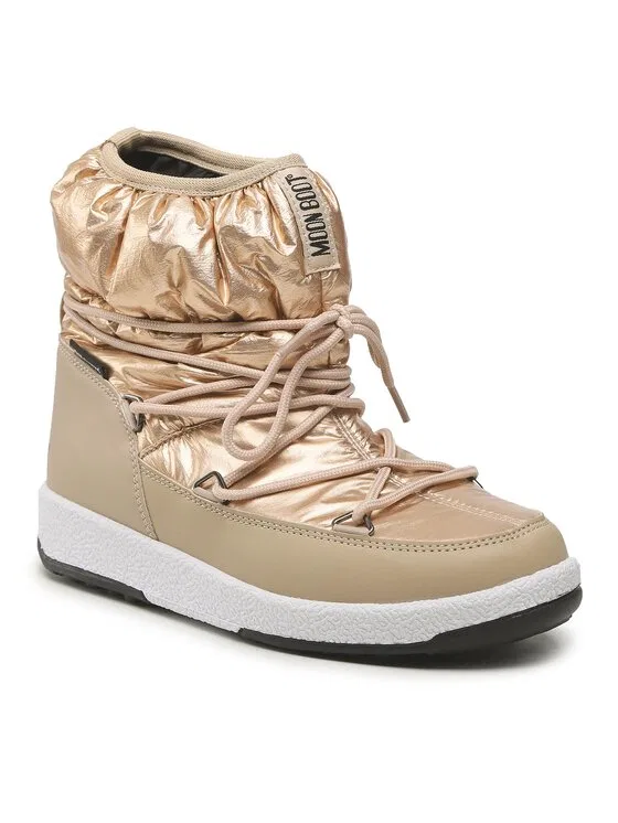 Сноубутсы Jr Girl Low Nylon Moon Boot, золотой — фото 2