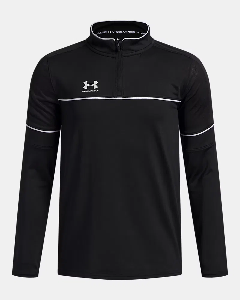 Джемпер на молнии для мальчиков влагоотводящий UA Challenger Training UnderArmour, Black/White
