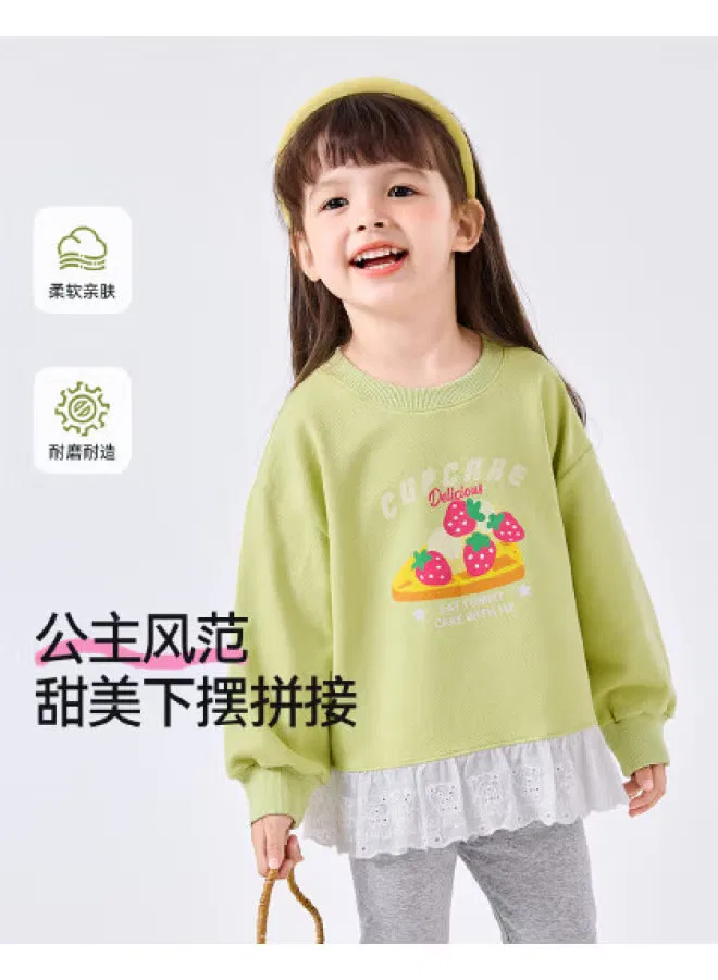 Худи с круглым вырезом детское Doodle Home, зеленое
