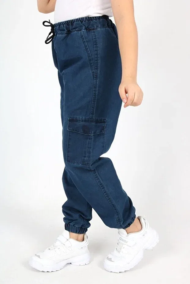 Детские спортивные брюки для девочек с принтом Jannock, Navy Blue — фото 2
